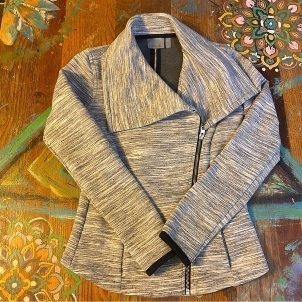 Athleta City Limits Jacket Gray Heather Sz XXS